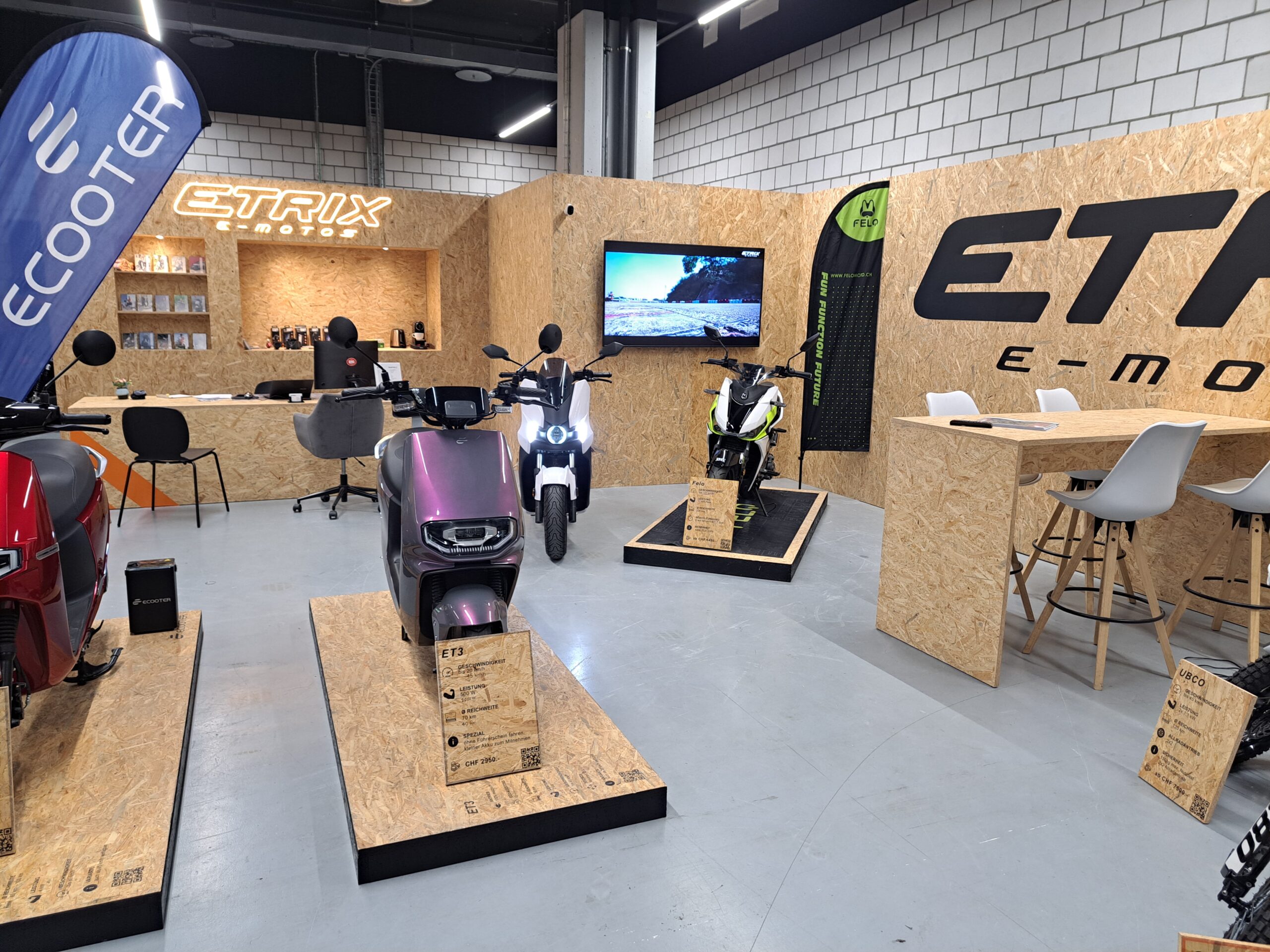 ETRIX Shop Bern mit Werkstatt und Probefahrten